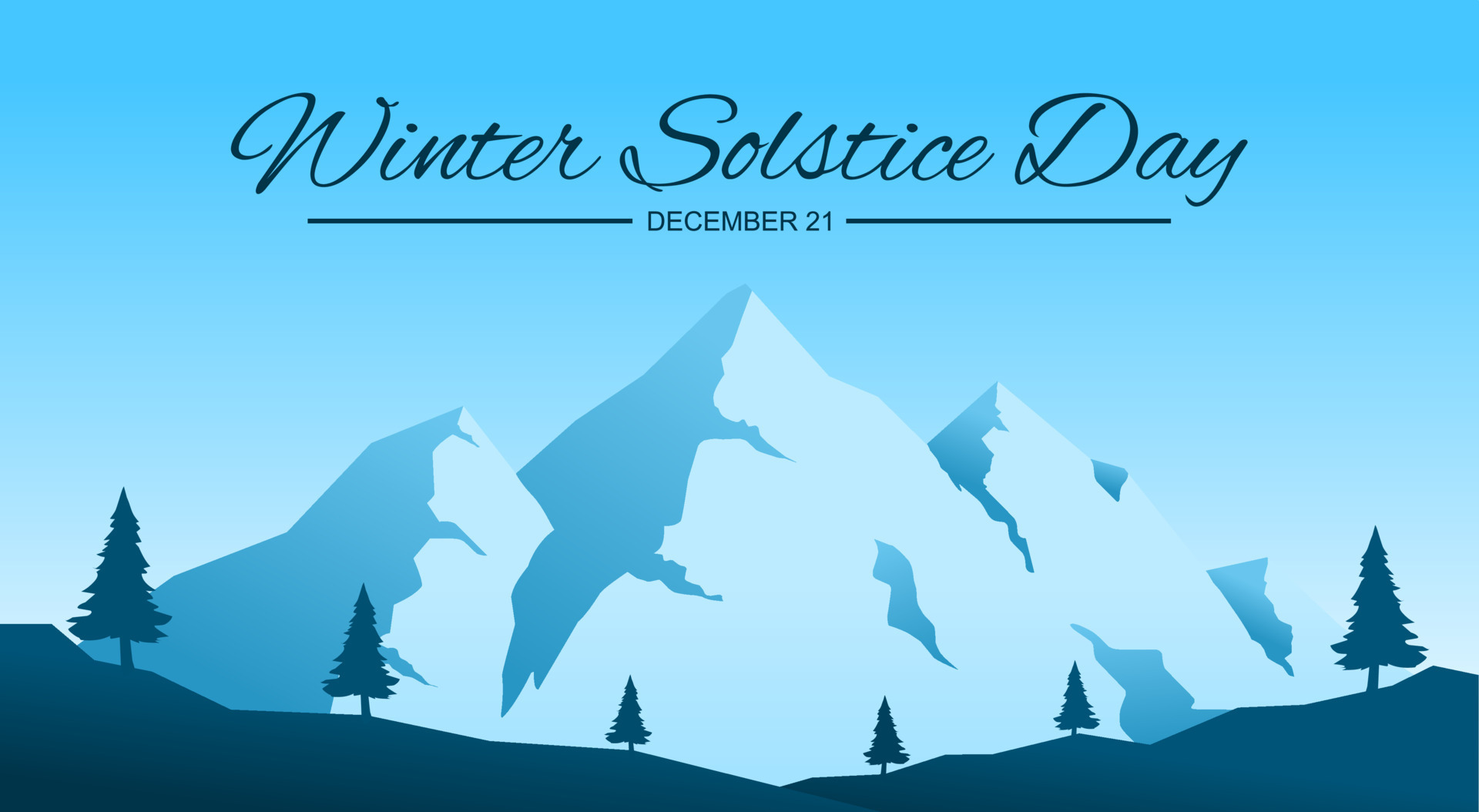 Winter Solstice Day theme. Vector illustration. Suitable for Poster