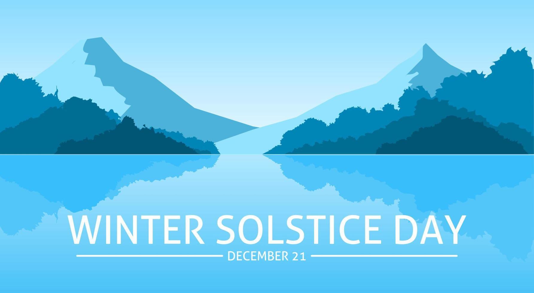 tema del día del solsticio de invierno. ilustración vectorial adecuado para carteles, pancartas, antecedentes y tarjetas de felicitación. vector