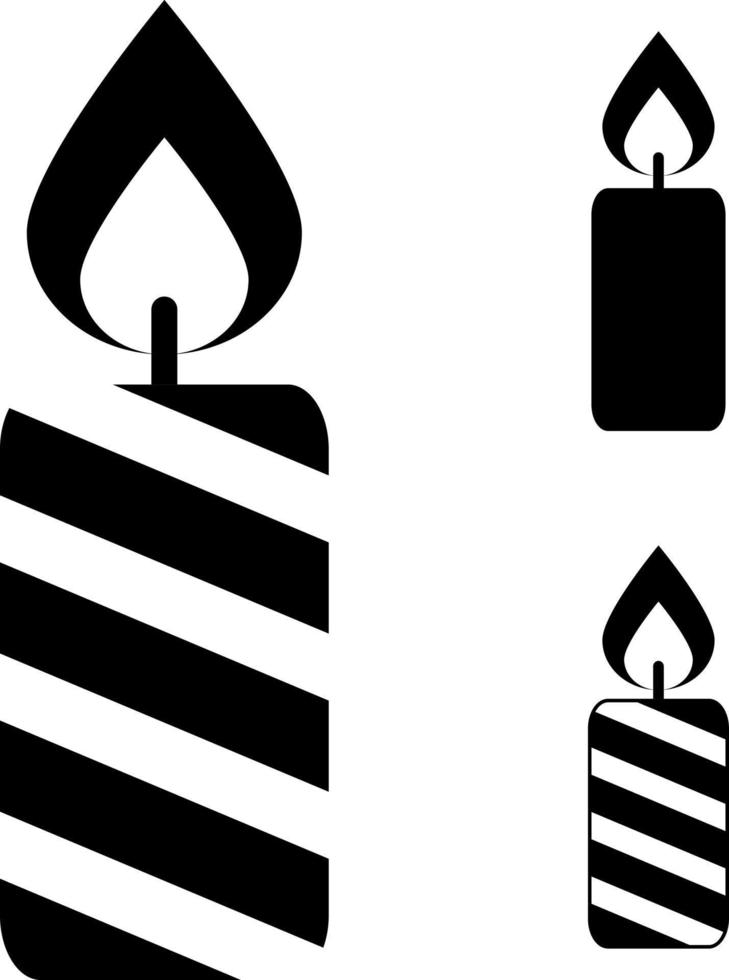 Christmas candle, vector icon.