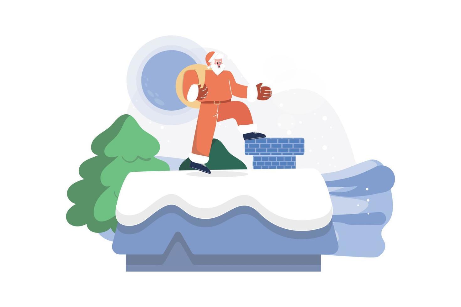Merry Christmas Illustration concept on white background vector