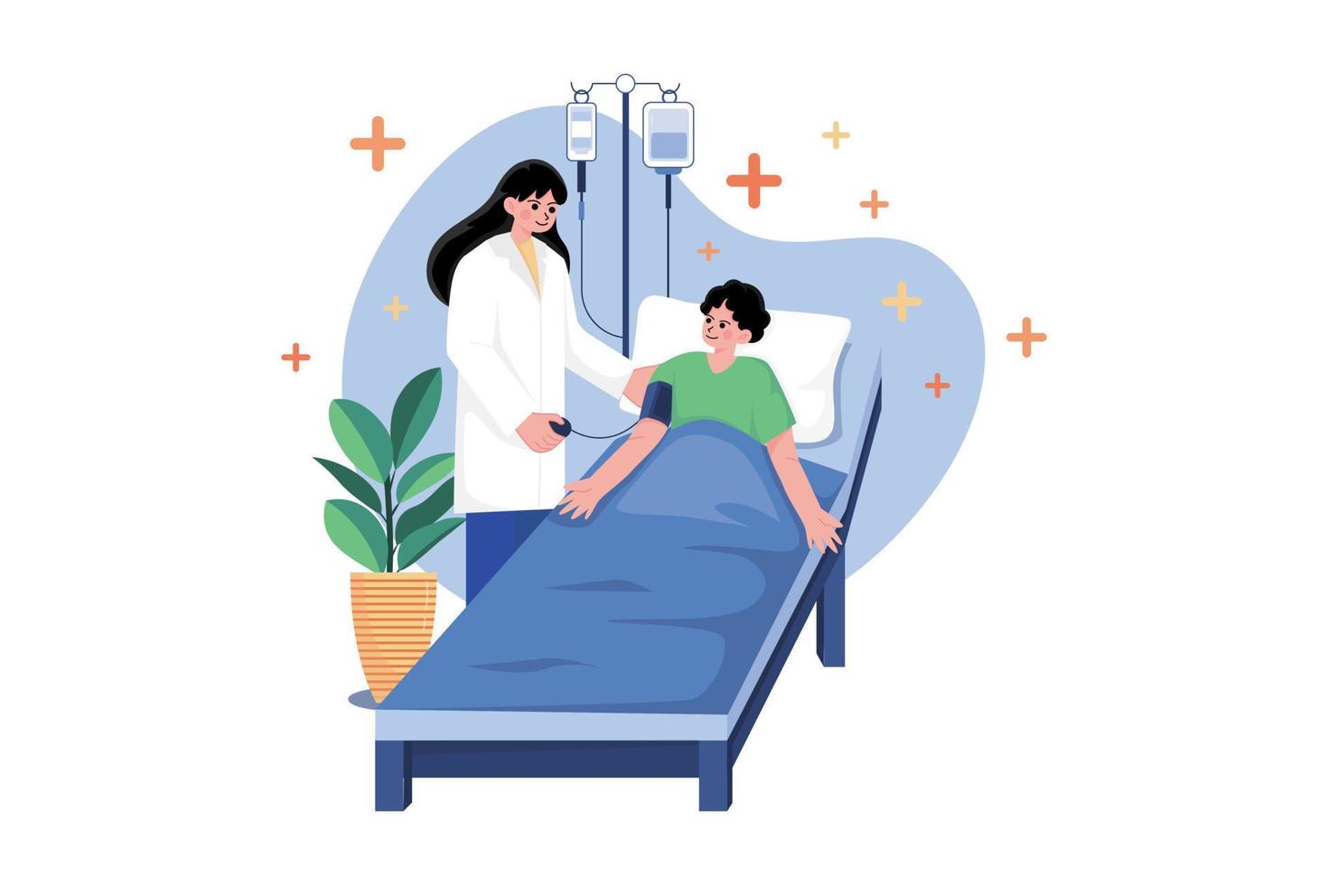 Body checkup Illustration concept. A flat illustration isolated on white background vector
