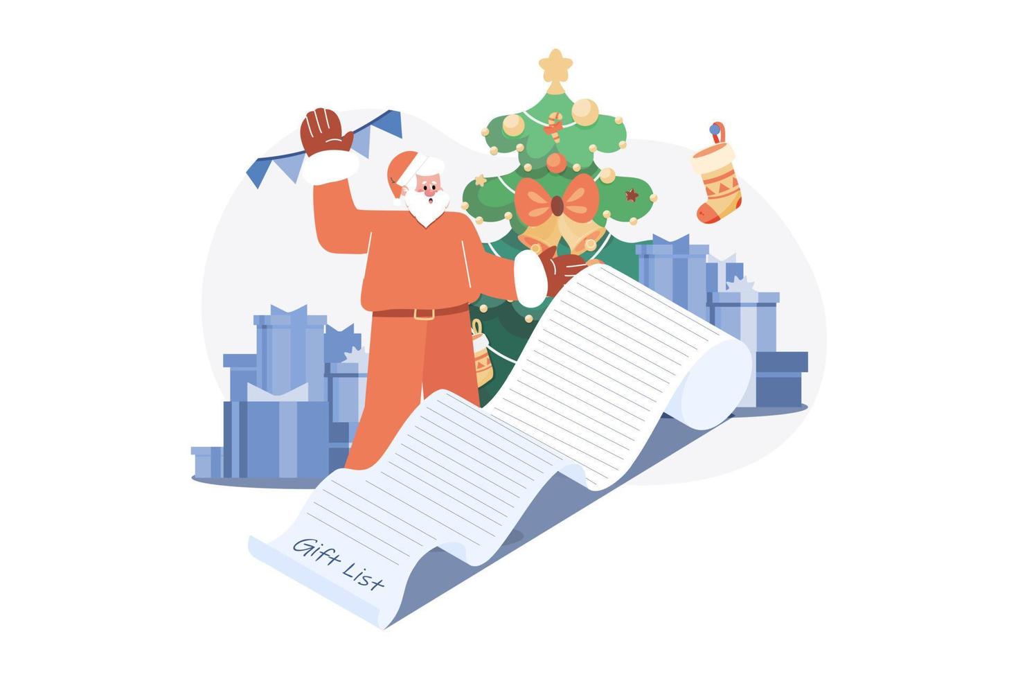 Merry Christmas Illustration concept on white background vector