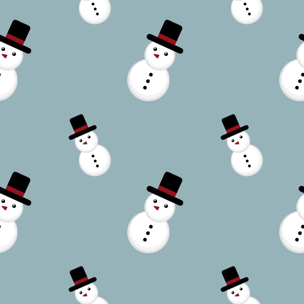 Snowman, seamless pattern, vector. vector