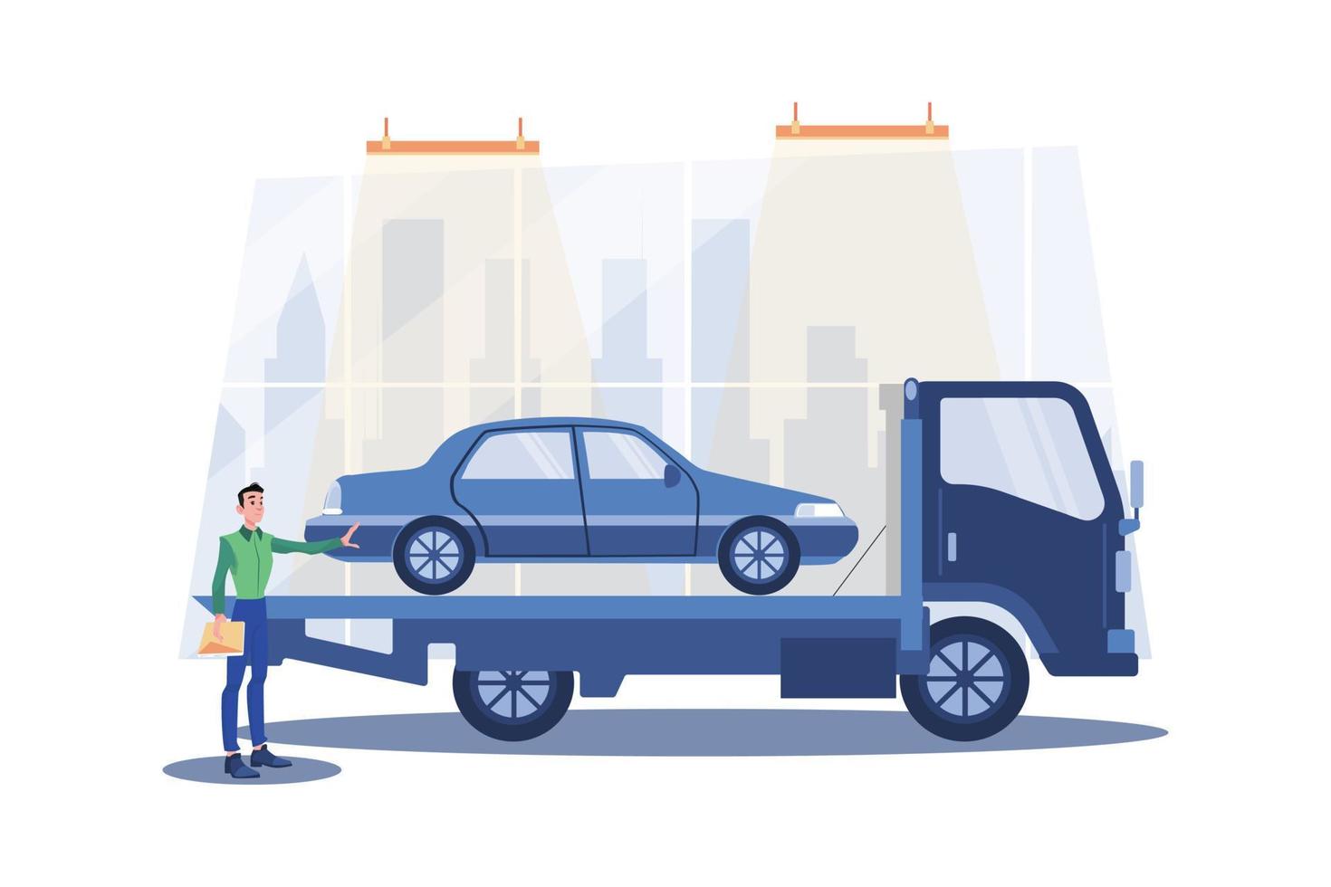 Towing Service Illustration concept on white background vector