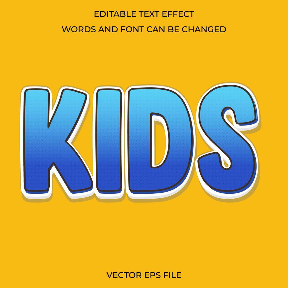 Kids Text Effect vector