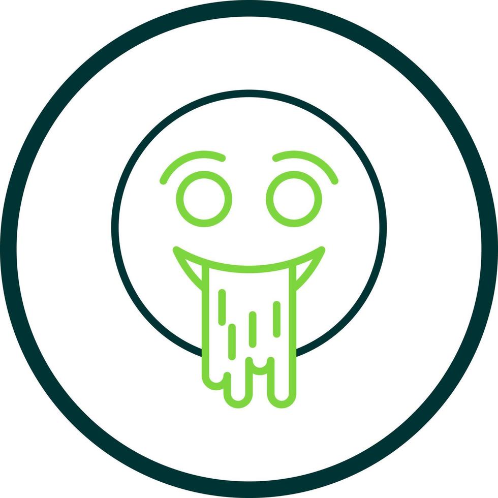 Face Vomiting Vector Icon Design