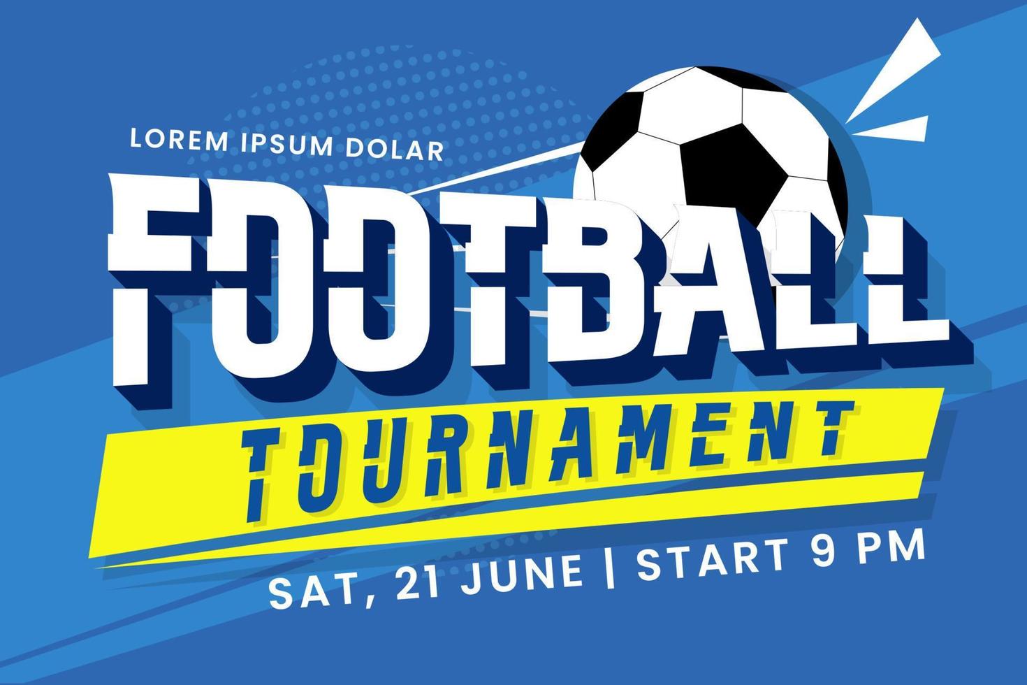 Football tournament sport event background design template simple and elegant design vector