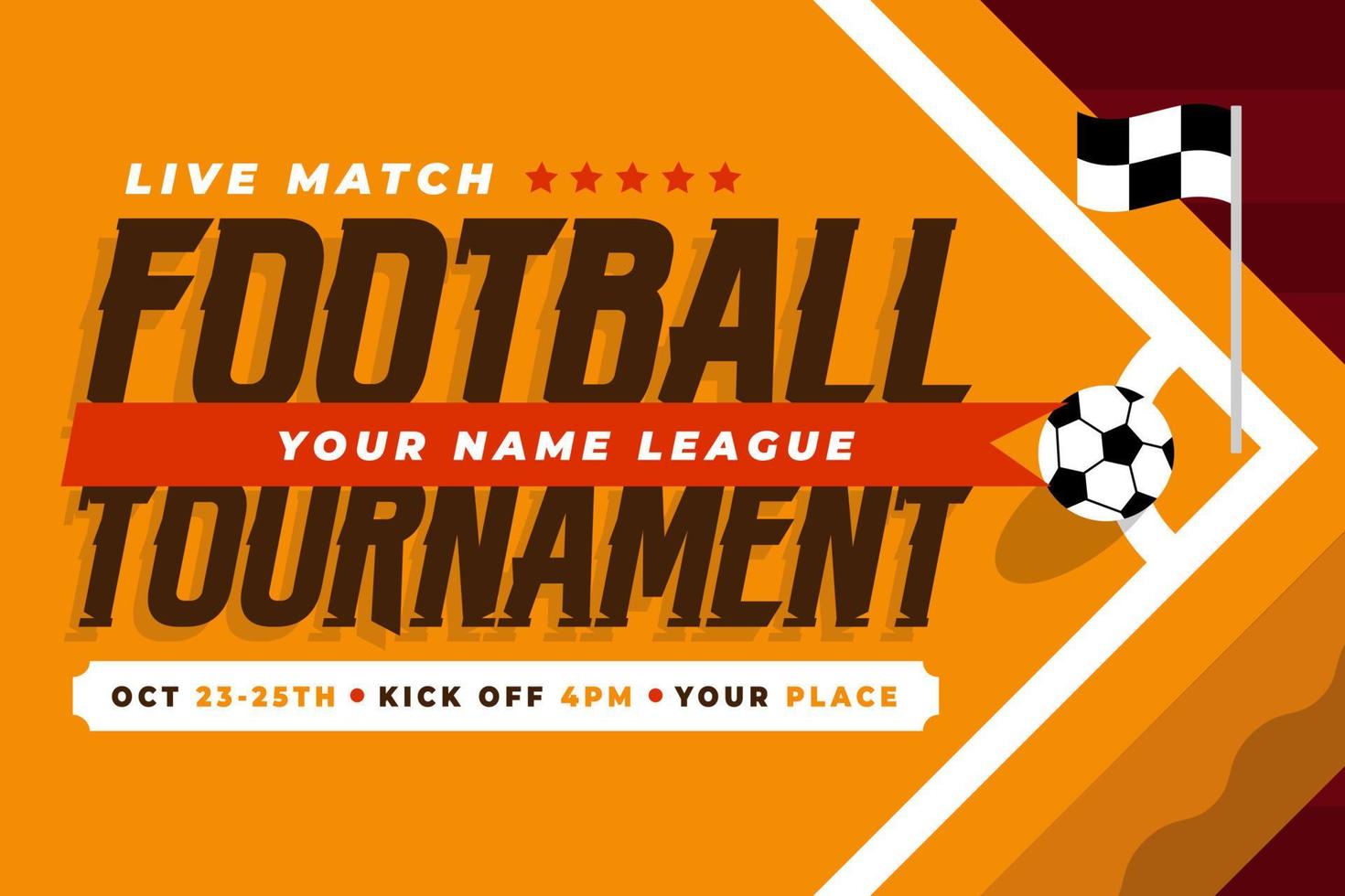 Football tournament sport event background design template simple and elegant design vector