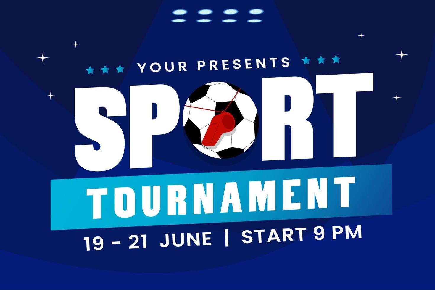 Football tournament sport event background design template simple and elegant design vector