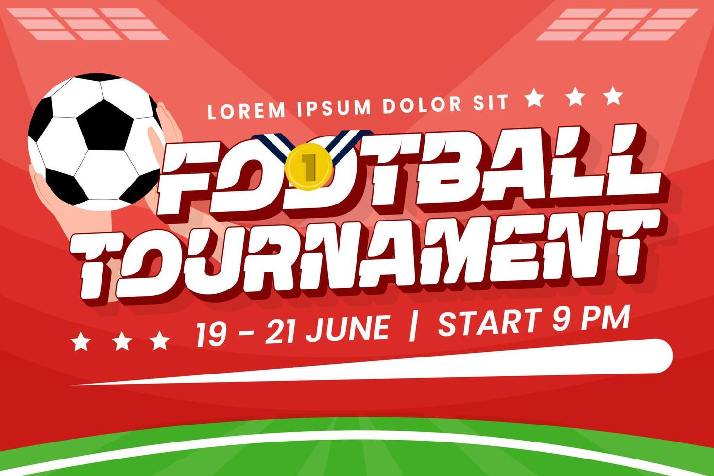 Football tournament sport event background design template simple and elegant design vector