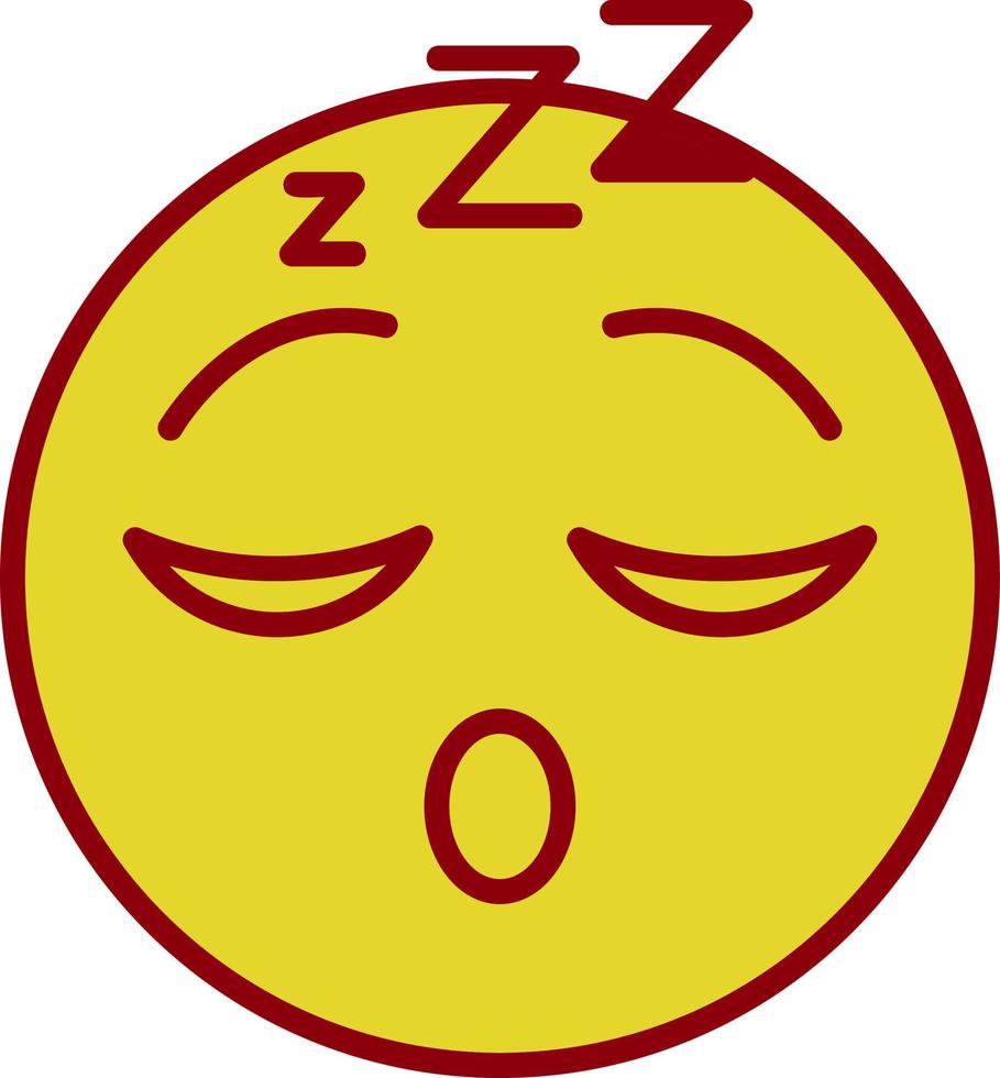 Sleeping Face Vector Icon Design