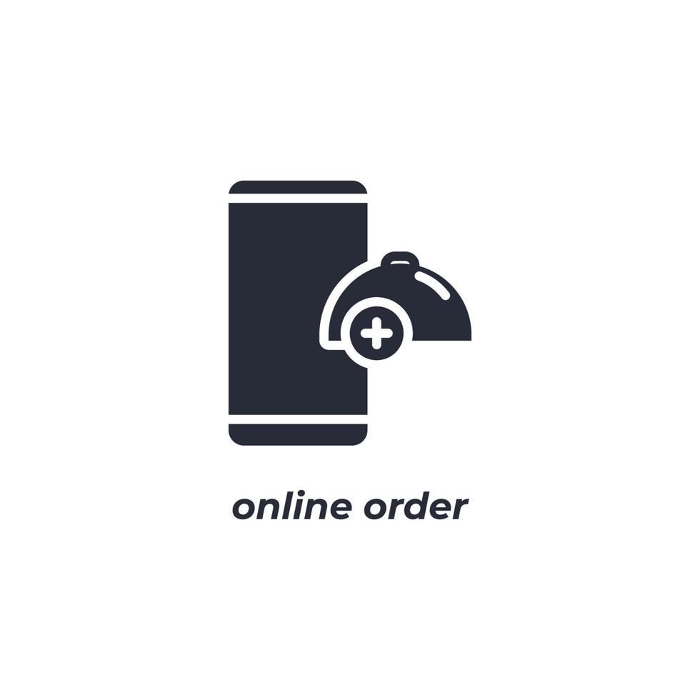 Vector sign online order symbol is isolated on a white background. icon color editable.