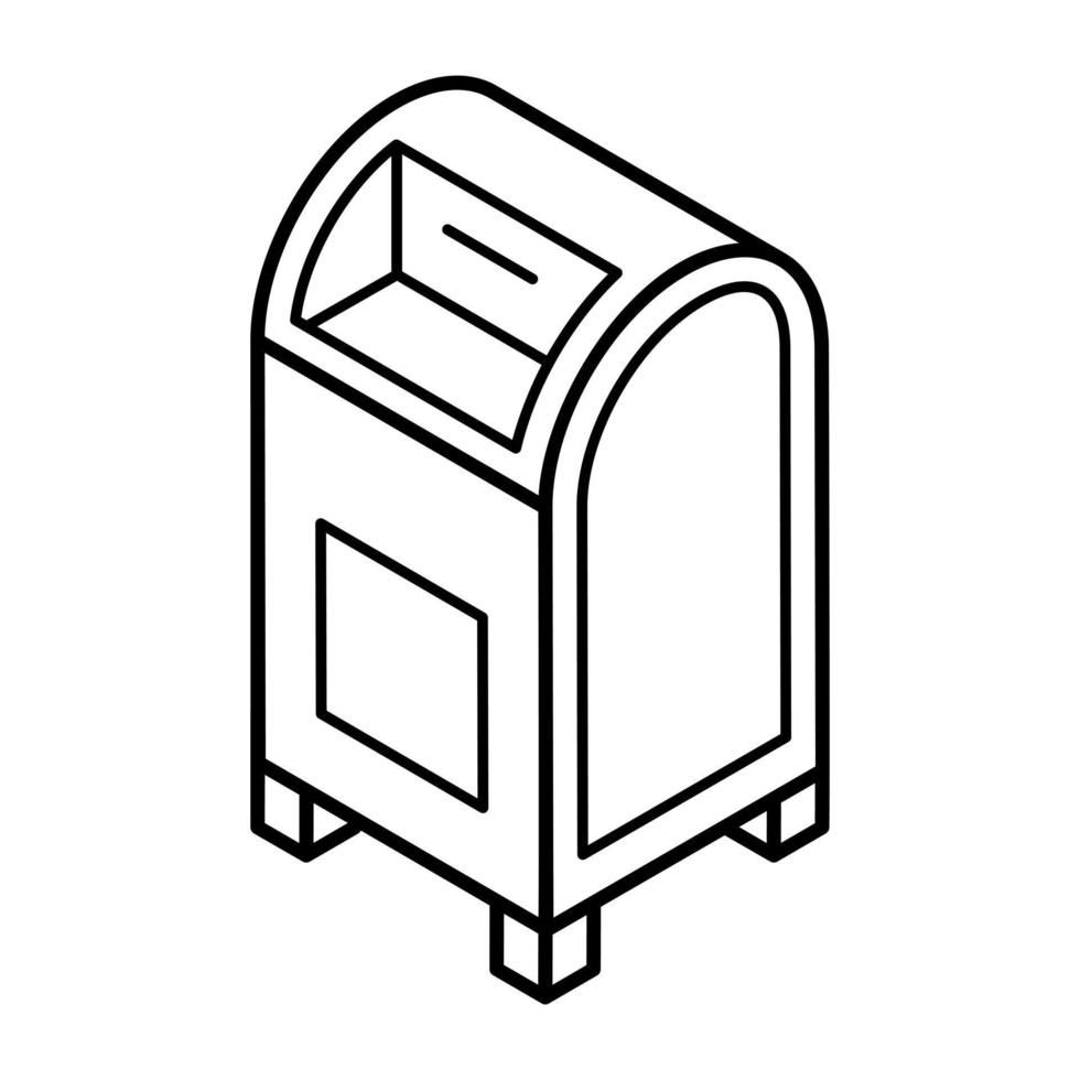 Modern isometric icon of mailbox vector