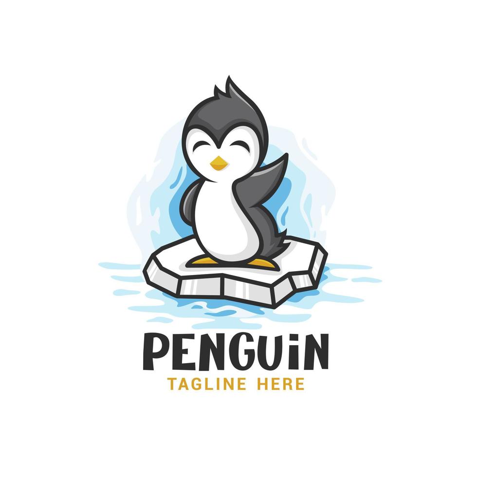 plantilla de diseño de vector de logotipo pinguin