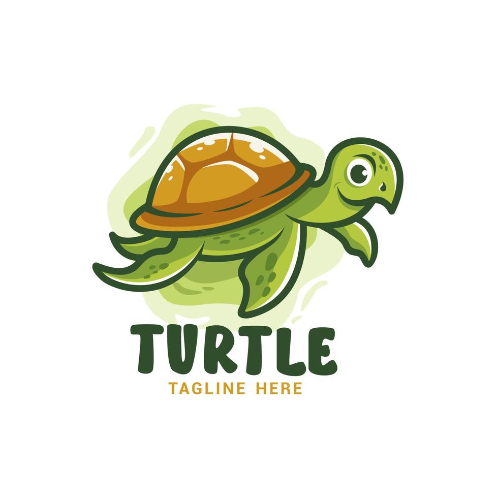 plantilla de vector de logotipo de tortuga