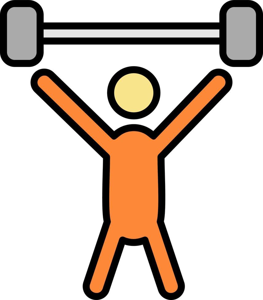 Weight Lifting Person Vector Icon Design