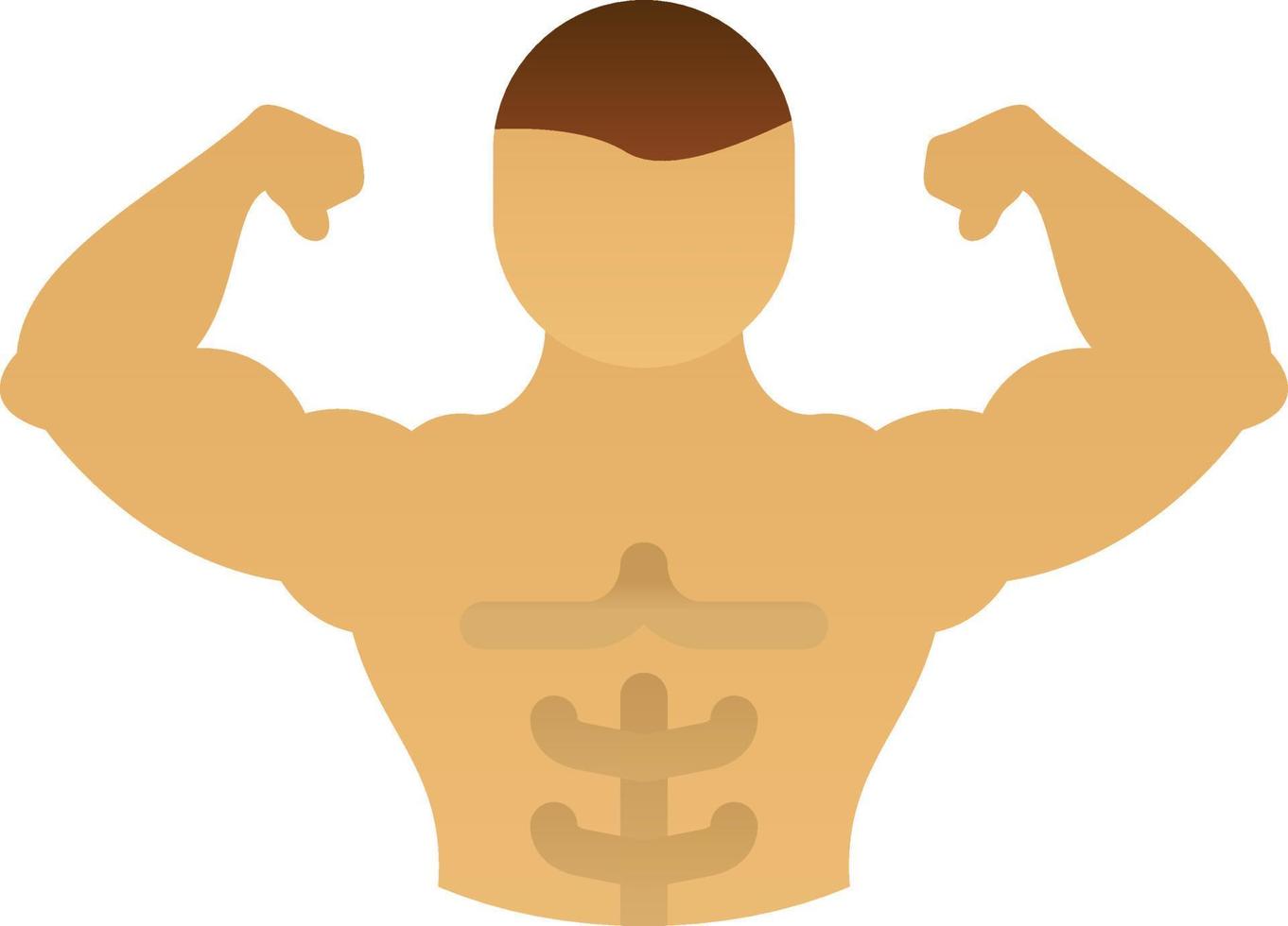 Full Body Muscle Vector Icon Design