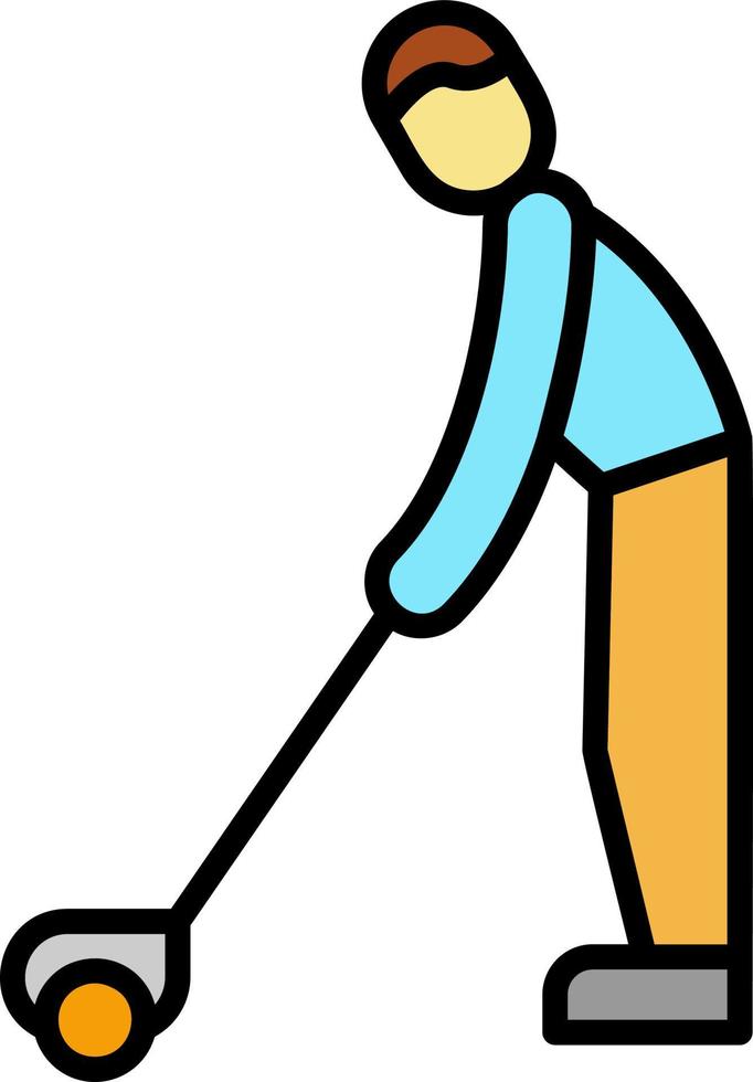 Golf Player Vector Icon Design