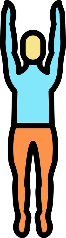 Mountain Pose Upward Vector Icon Design