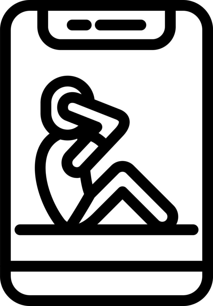 Sit Up Vector Icon Design