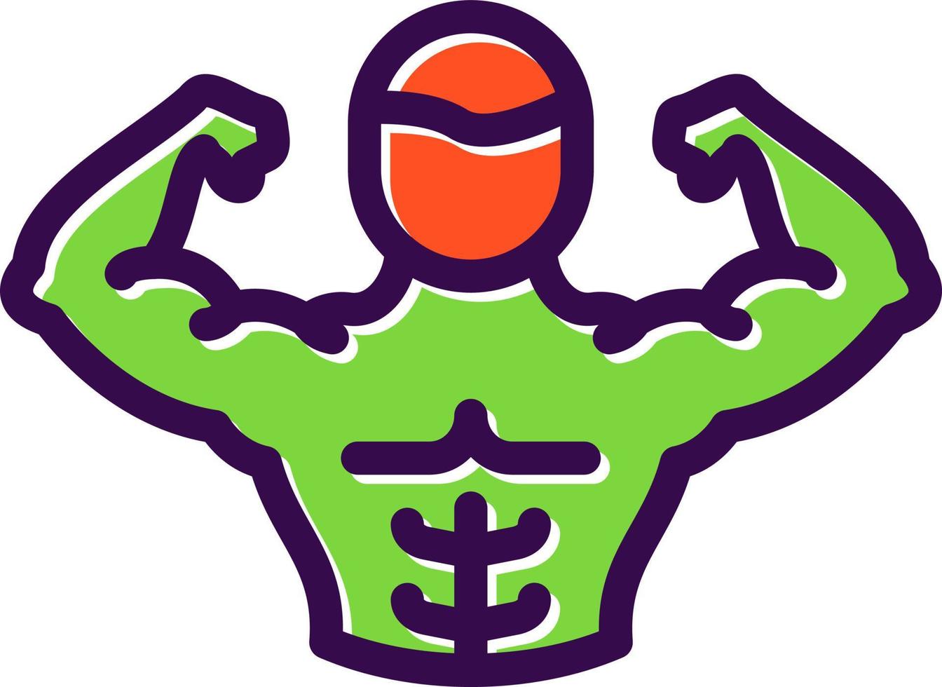 Full Body Muscle Vector Icon Design