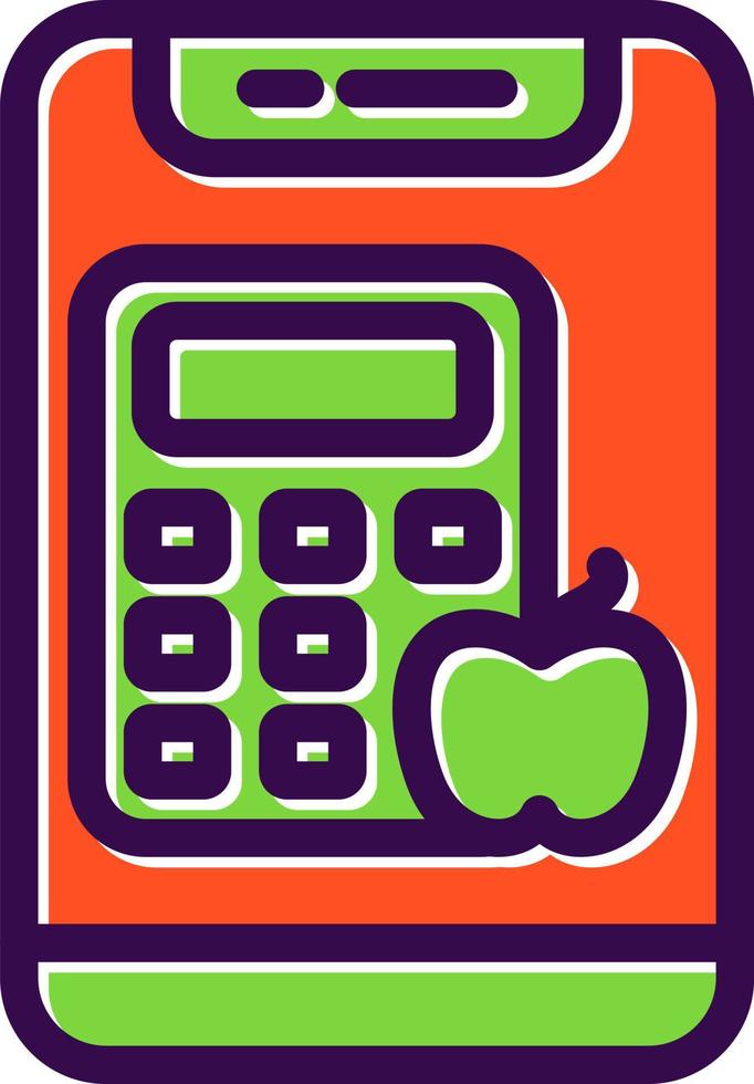 Calorie Calculator Vector Icon Design