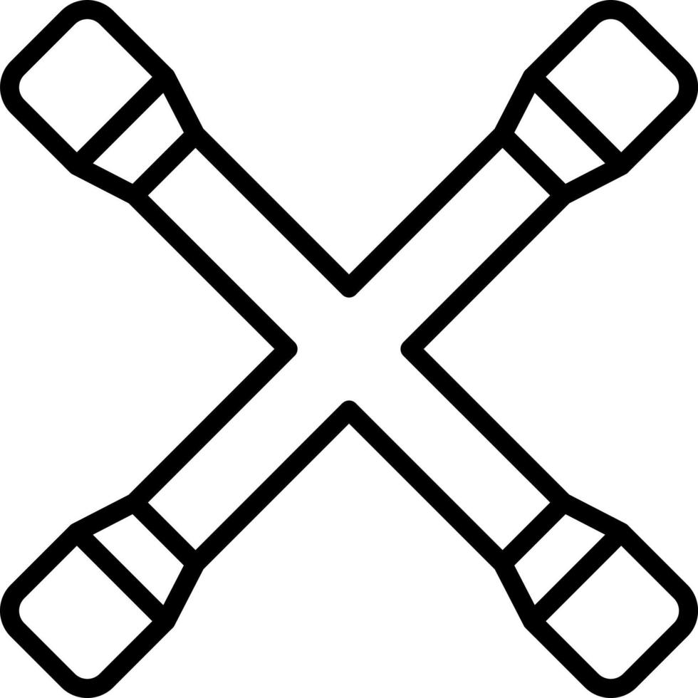 Cross Wrench Vector Icon Design