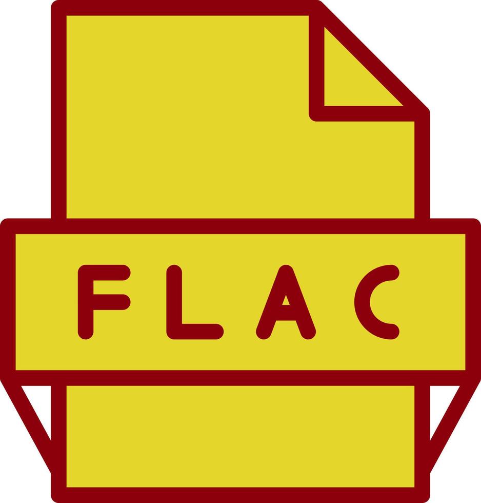 icono de formato de archivo flac vector