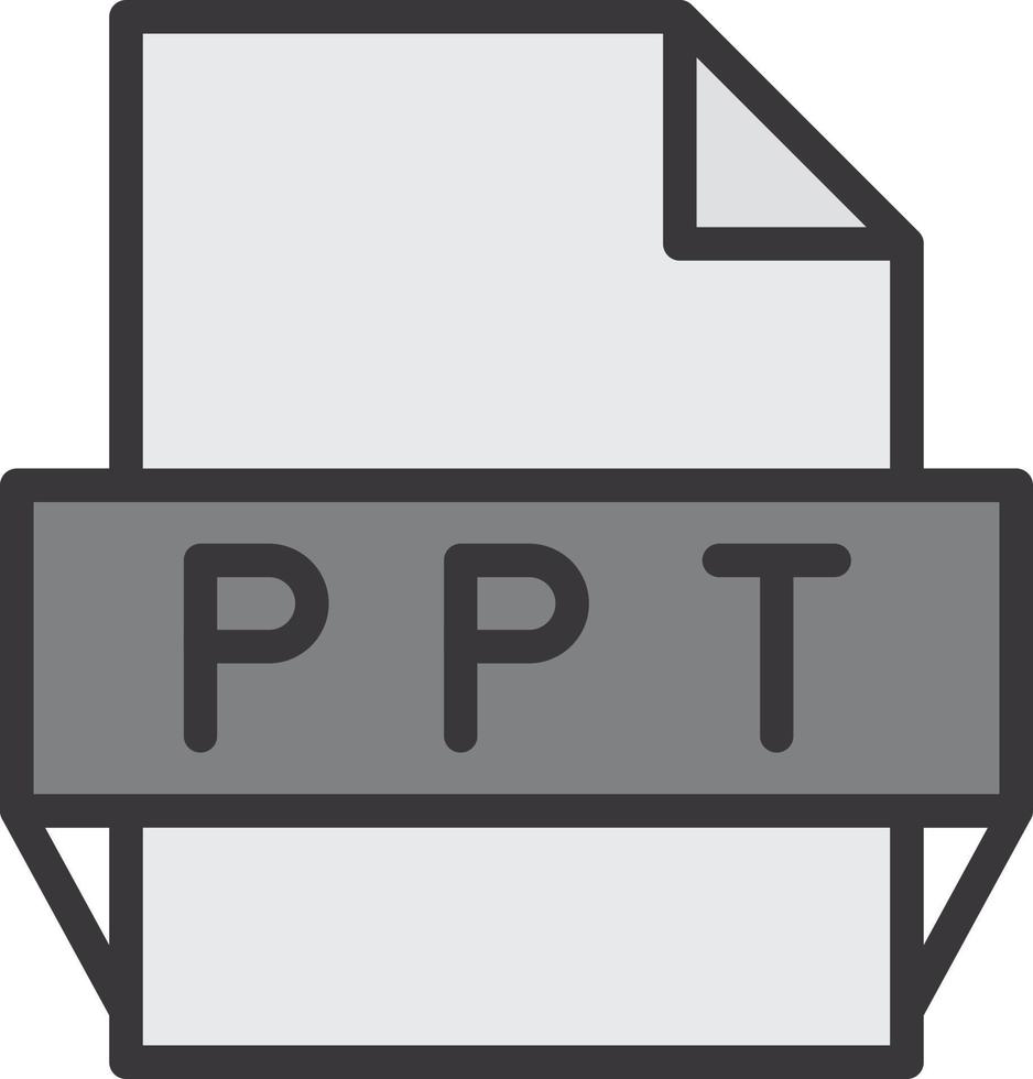 Ppt File Format Icon vector