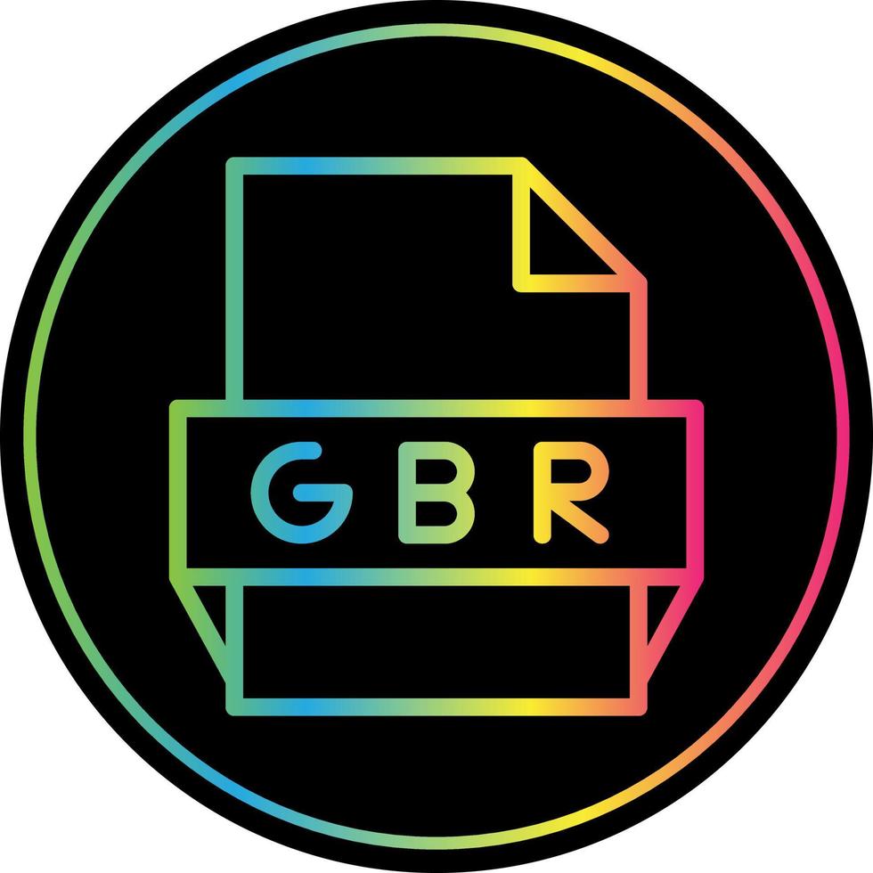 Gbr File Format Icon vector