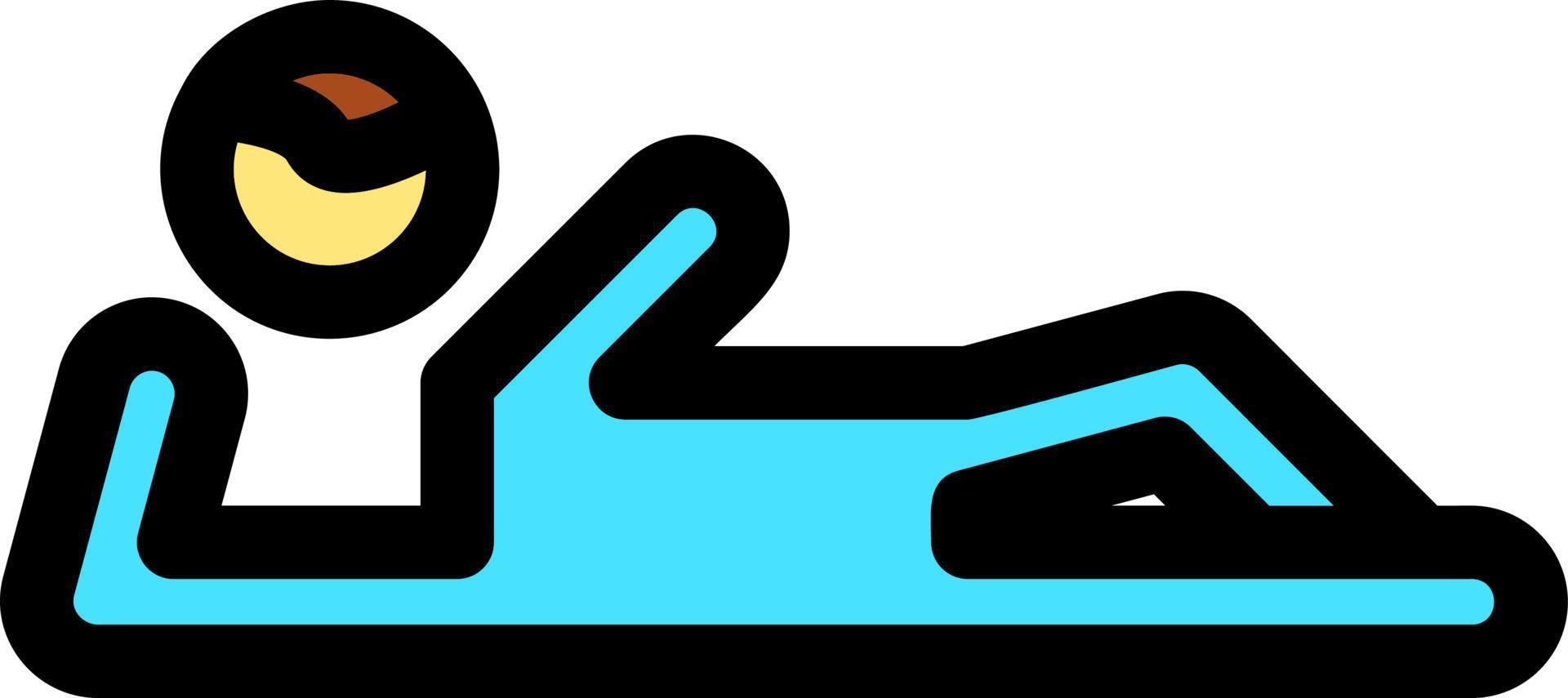 Lying Down Vector Icon Design