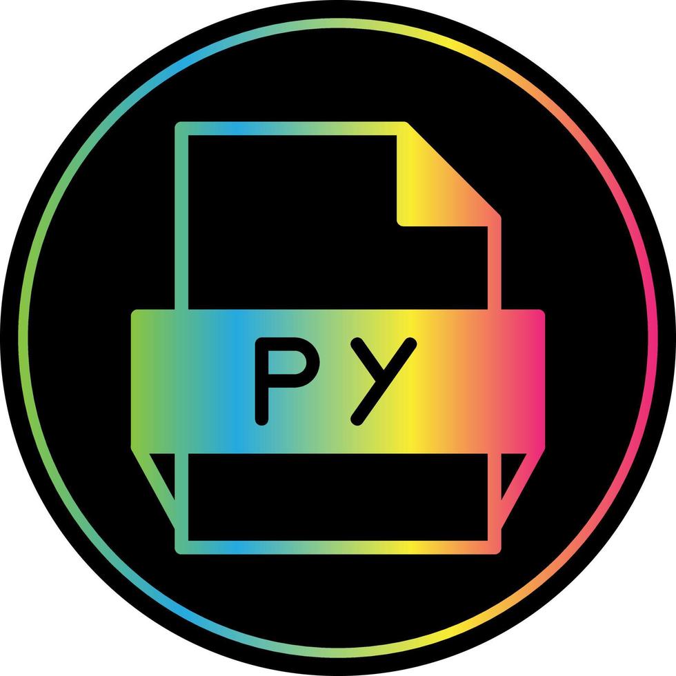 icono de formato de archivo py vector