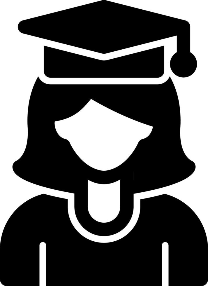 Graduated Lady Vector Icon Design