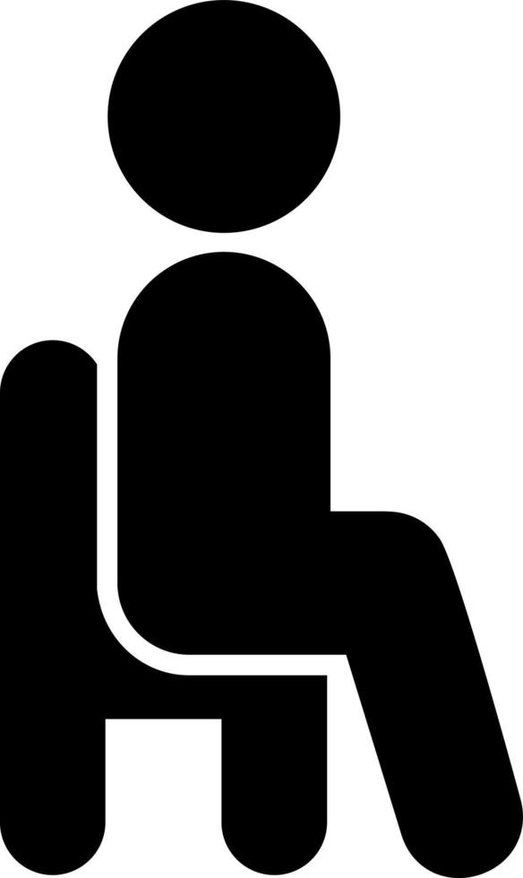 Sitting Vector Icon Design