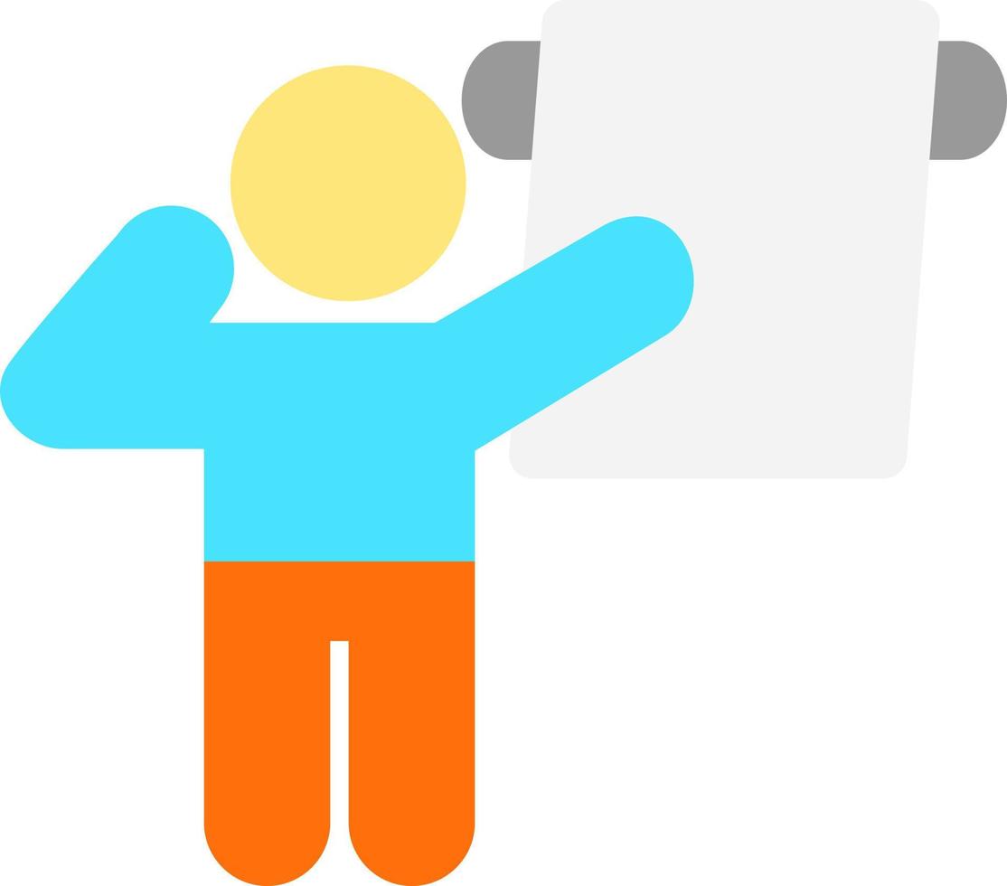 Man hanging Towel Vector Icon Design
