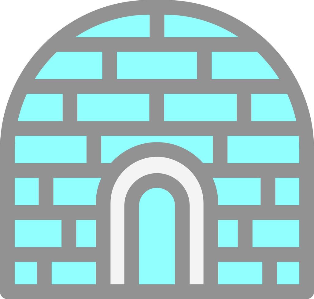Igloo Landscape Glyph Icon vector