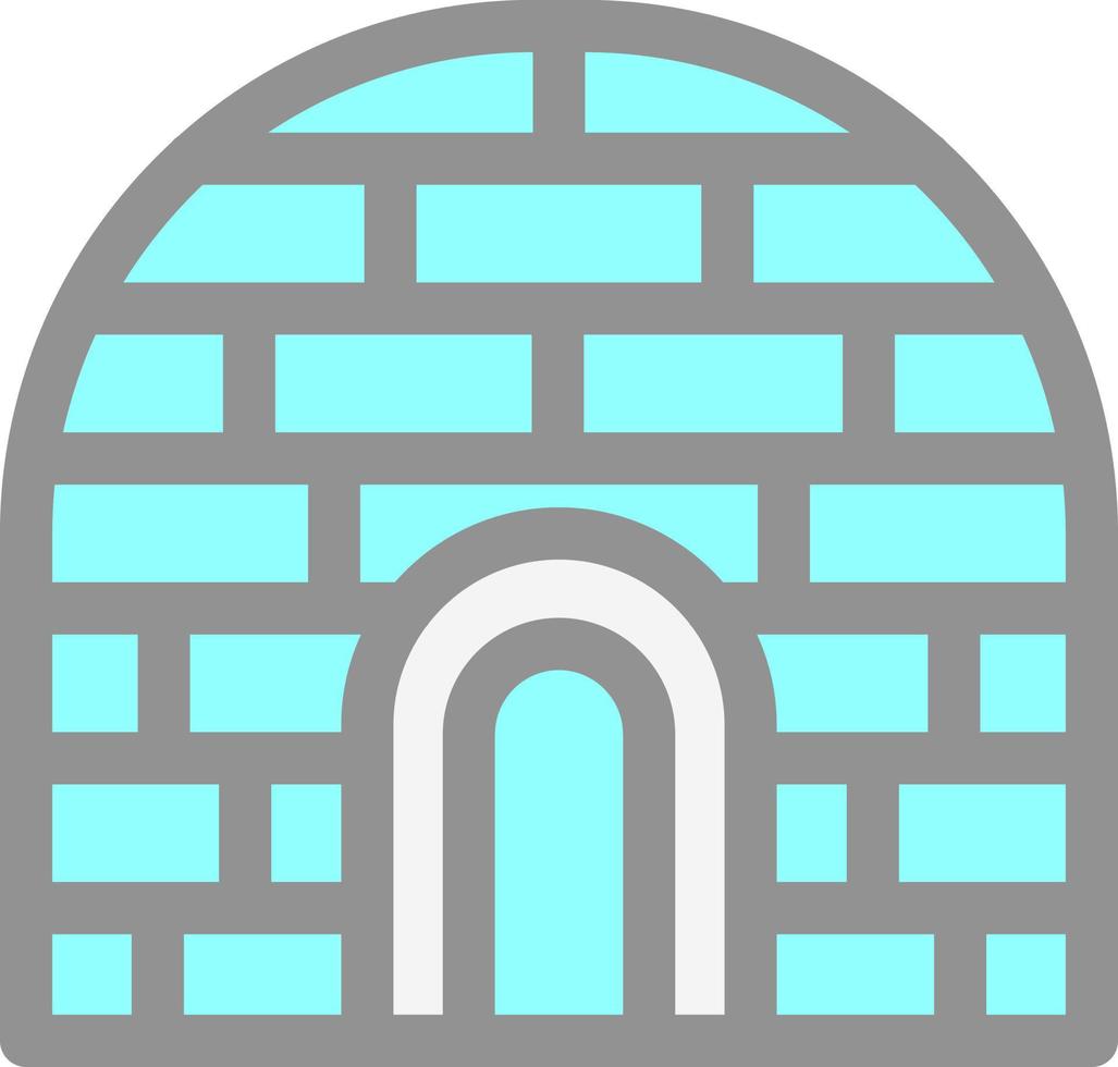 Igloo Landscape Glyph Icon vector