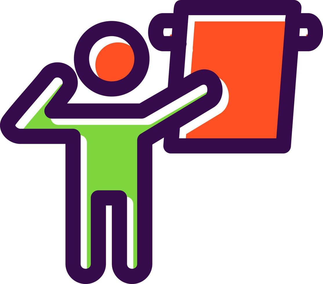 Man hanging Towel Vector Icon Design
