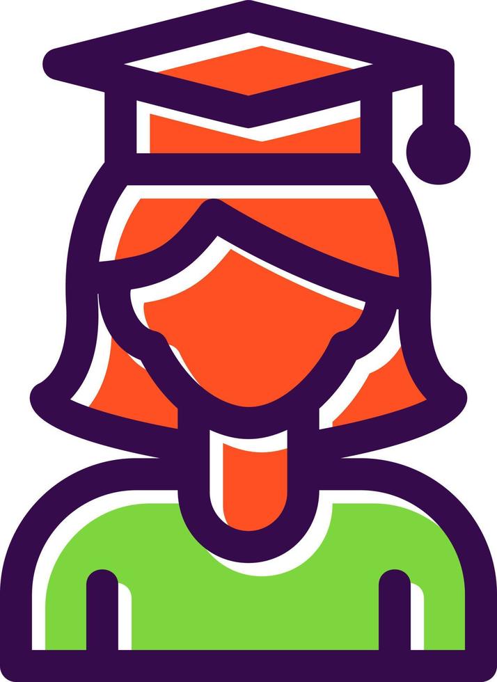 diseño de icono de vector de dama graduada