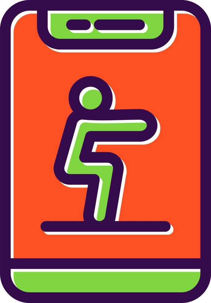 Squat Vector Icon Design
