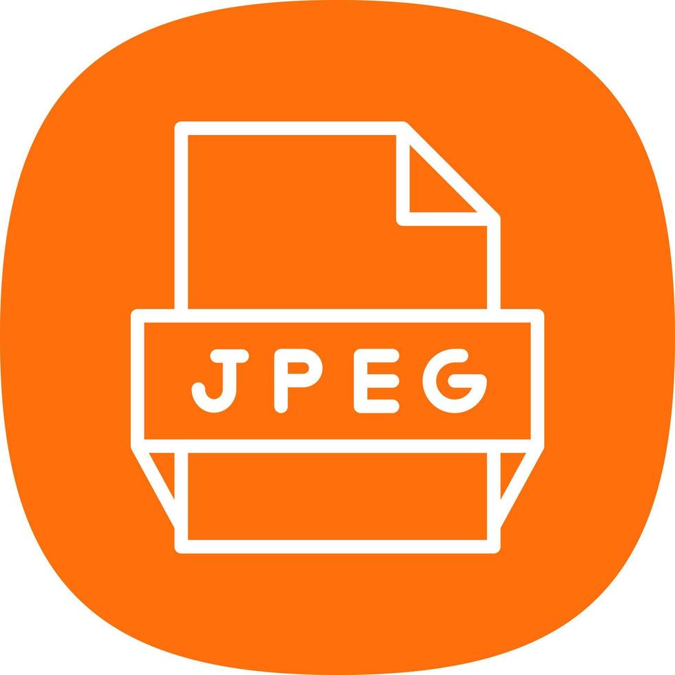 Jpeg File Format Icon vector