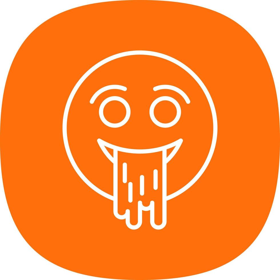 Face Vomiting Vector Icon Design