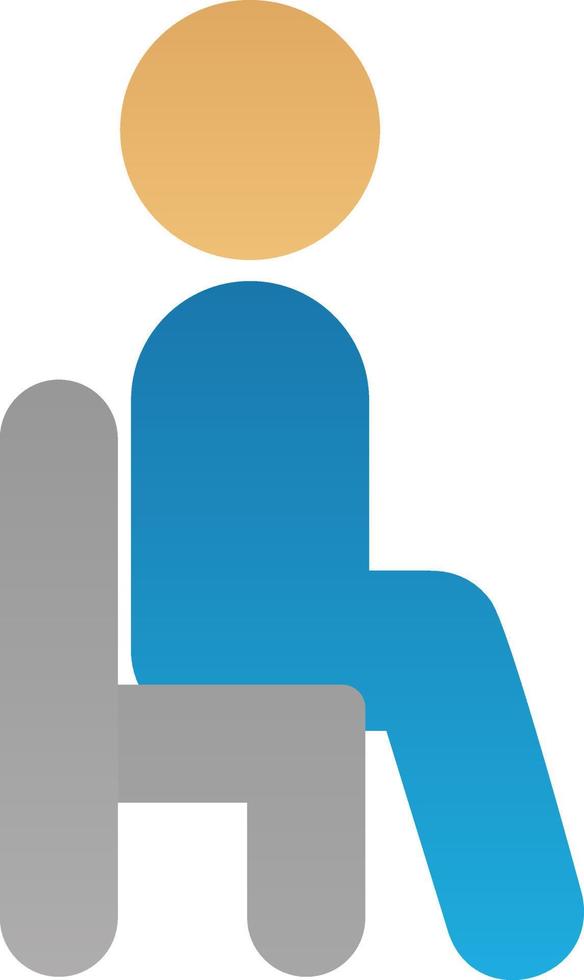 Sitting Vector Icon Design