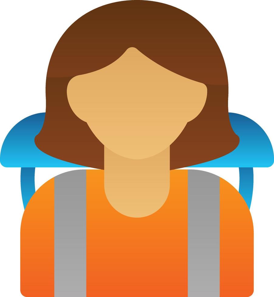Woman Traveller Vector Icon Design