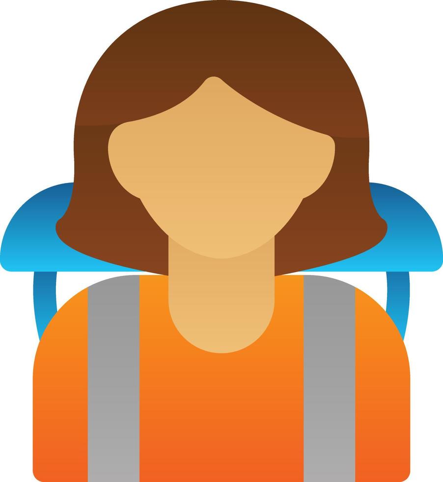 diseño de icono de vector de mujer viajera