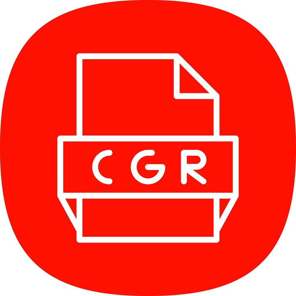 icono de formato de archivo cgr vector