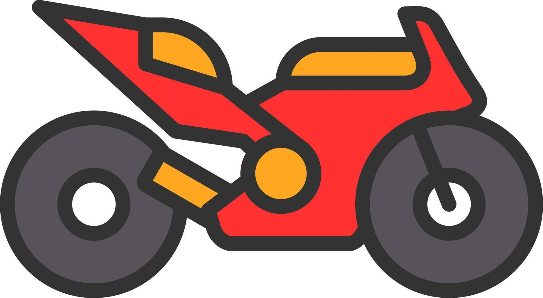 Race Bike Vector Icon Design