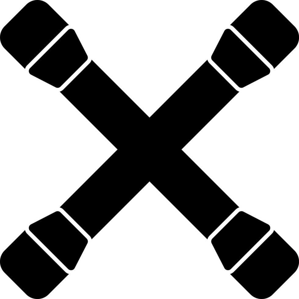 Cross Wrench Vector Icon Design
