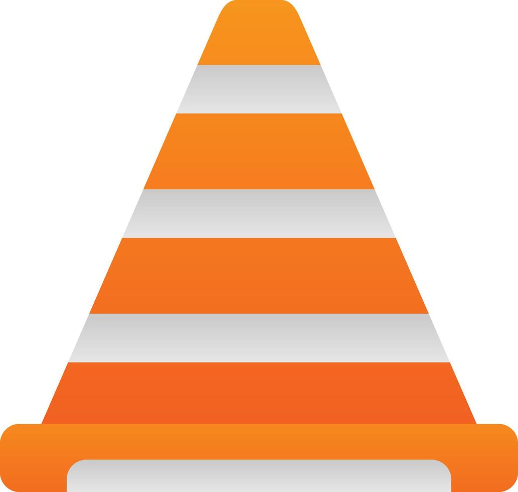 Traffic Cone Vector Icon Design