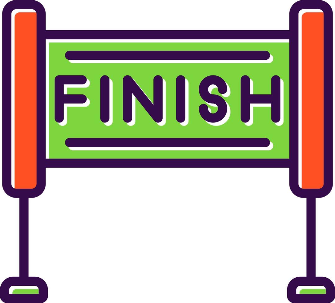 Finish Line Vector Icon Design